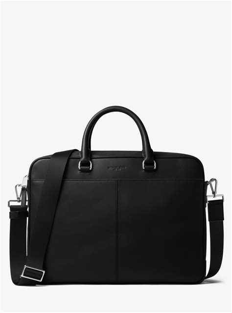 michael kors odin large leather briefcase|michael kors odin for sale .